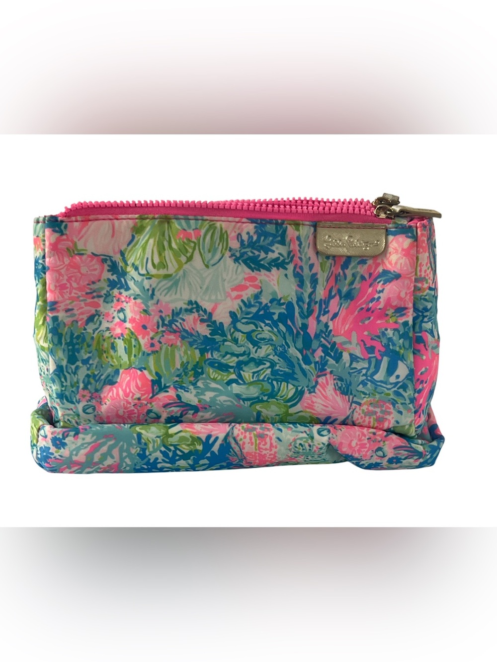 Lilly Pulitzer Double Cosmetic Pouch & Mirror Set Fished My Wish